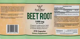 Label for Beet Root 1000 mg