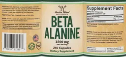 Label for Beta Alanine 1500 mg