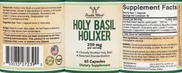 Label for Holy Basil Holixer 250 mg