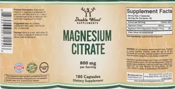 Label for Magnesium Citrate 800 mg