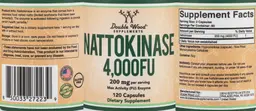 Label for Nattokinase 4,000 FU 200 mg
