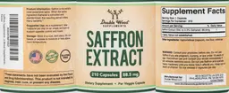 Label for Saffron Extract 88.5 mg