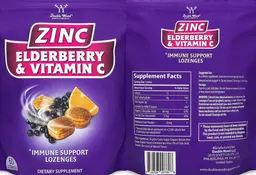 Label for Zinc Elderberry & Vitamin C