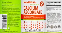 Label for Calcium Ascorbate