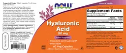 Label for Hyaluronic Acid 50 mg