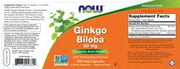 Label for Ginkgo Biloba 60 mg