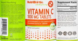 Label for Vitamin C 1000 mg Tablets