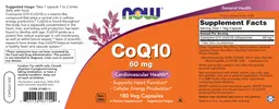 Label for CoQ10 60 mg