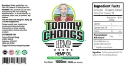 Label for Hemp Oil 1000 mg Peppermint