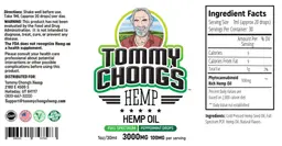 Label for Hemp Oil 3000 mg Peppermint