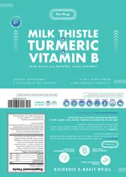 Label for Milk Thistle + Turmeric + Vitamin B