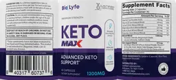 Label for BioLyfe Keto Max