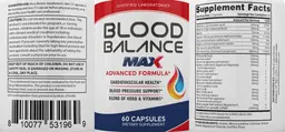 Label for Blood Balance Max