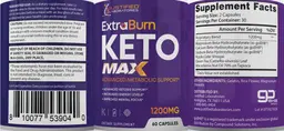 Label for Extra Burn Keto Max