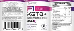 Label for F1 Keto Max Gummies