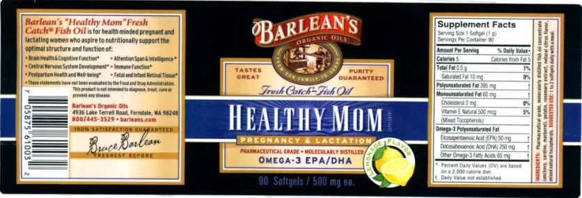 Label for Healthy Mom Pregnancy & Lactation Lemonade Flavor