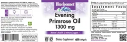 Label for Evening Primrose Oil 1300 mg
