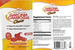 Label for Garcinia Cambogia Chews Natural Tropical Punch Flavor
