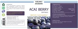 Label for Acai Berry Softgels