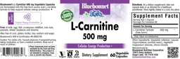 Label for L-Carnitine 500 mg