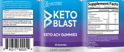 Label for Keto Blast ACV Gummies