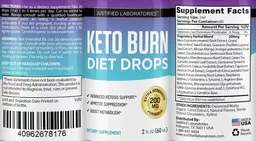 Label for Keto Burn Diet Drops