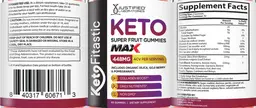 Label for Keto Fitastic Super Fruit Gummies Max