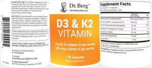 D3 10,000 IU & K2 100 mcg Vitamin