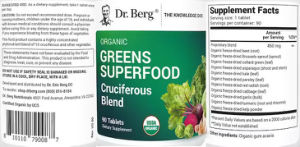 Organic Greens Superfood Cruciferous Ble