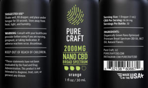 Nano CBD Broad Spectrum Tincture 2000 mg