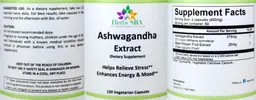 Label for Ashwagandha Extract
