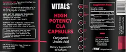 Label for High Potency CLA Capsules