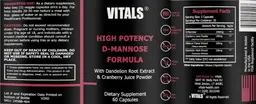 Label for High Potency D-Mannose Formula