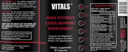 Label for High Potency Liver Support Supplement