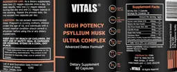 Label for High Potency Psyllium Husk Ultra Complex