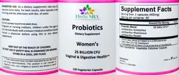 Label for Probiotics Women's 25 Billion CFU