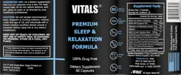 Label for Premium Sleep & Relaxation Formula