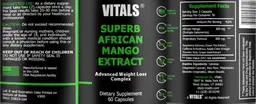 Label for Superb African Mango Extract