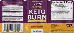 Label for Keto Advantage Keto Burn