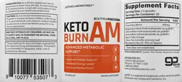 Label for Keto Burn AM