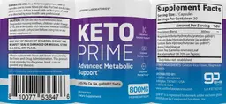 Label for Keto Prime