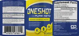 Label for One Shot Pure Keto