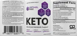 Label for Optimal Max Keto