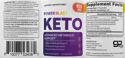 Label for Power Blast Keto