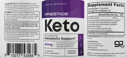 Label for Prestige Keto
