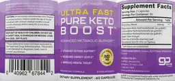 Label for Ultra Fast Pure Keto Boost