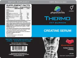 Label for Thermo Fat Burner Creatine Serum Raspberry