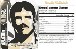 Label for Vintage Brawn Vanilla Milkshake