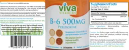 Label for B-6 500 mg