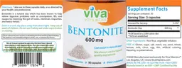 Label for Bentonite 600 mg